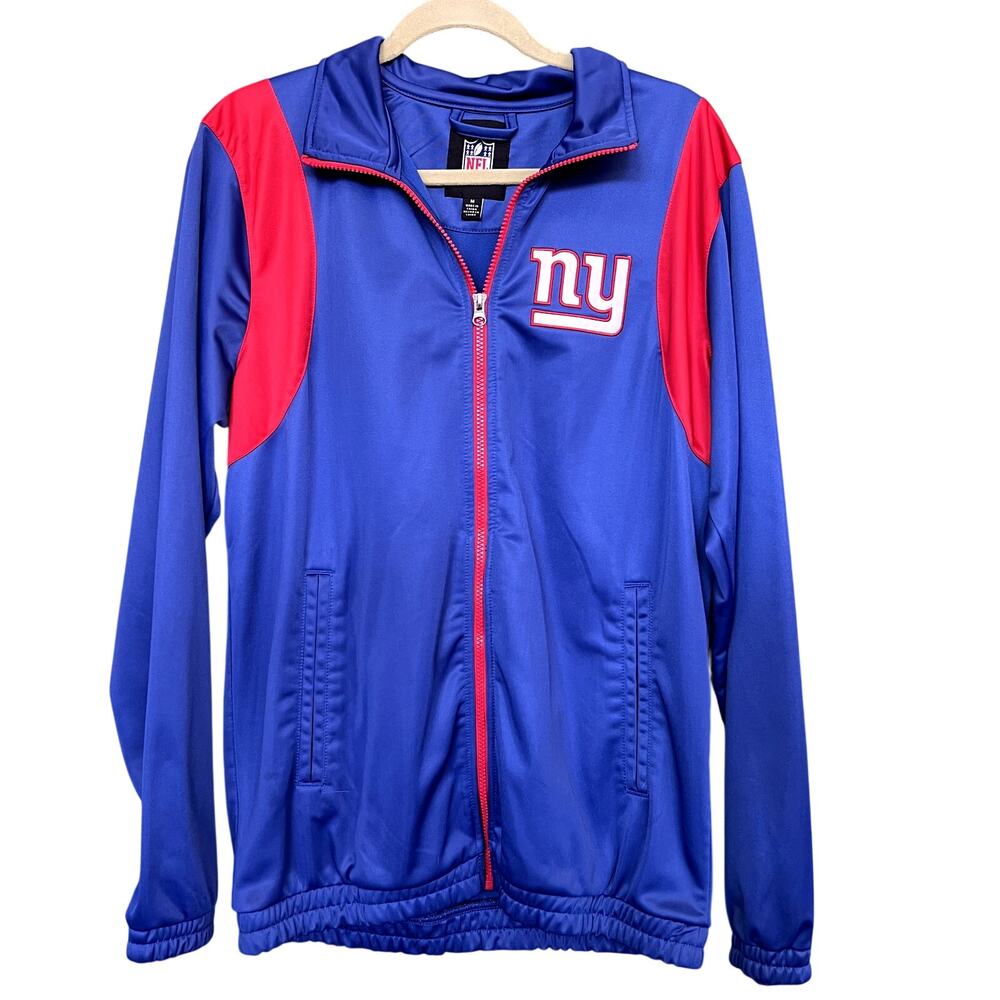 New York Giants Red + Blue Full Zip Jacket Size Medium